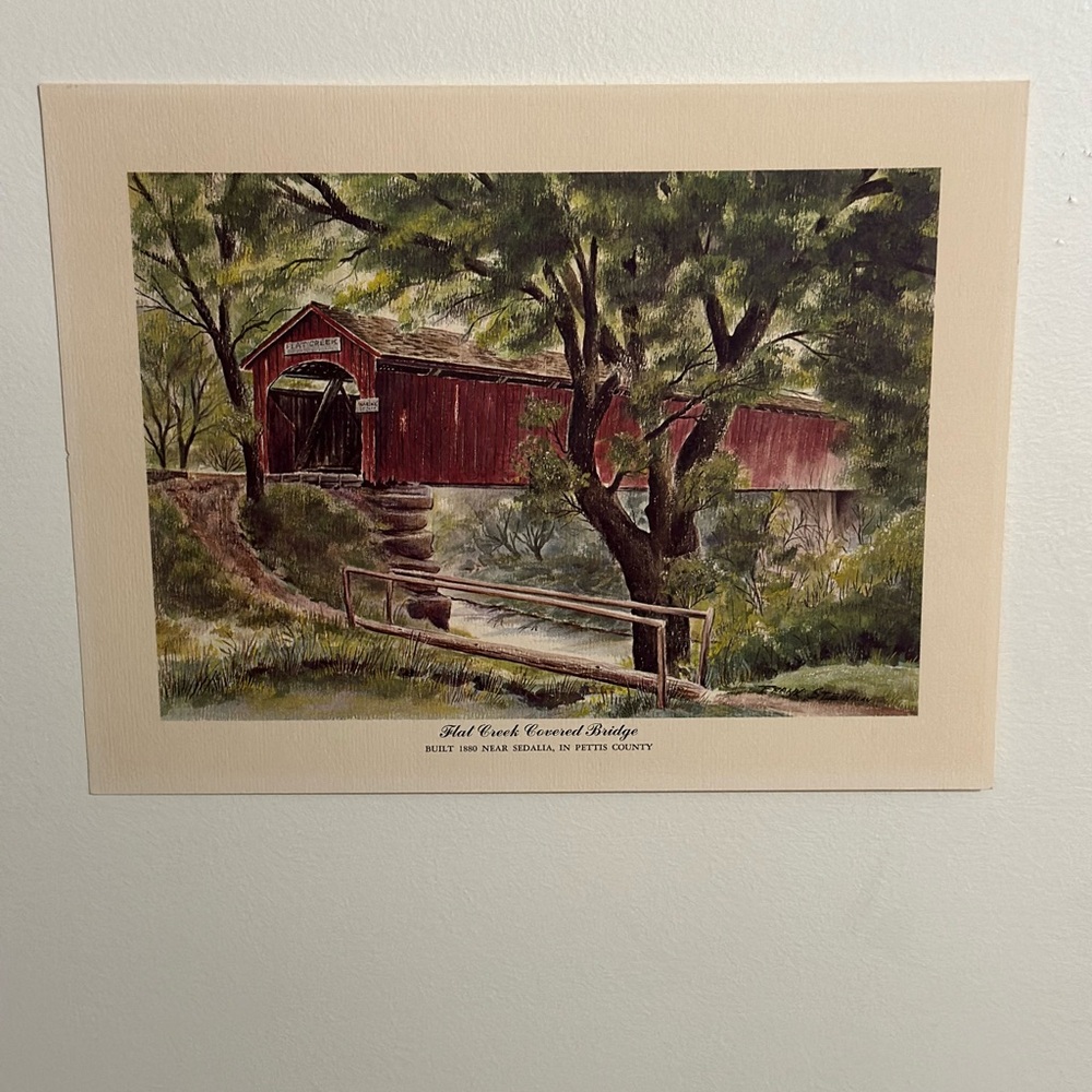 Flat Creek Covered Bridge 9”x 12” Print